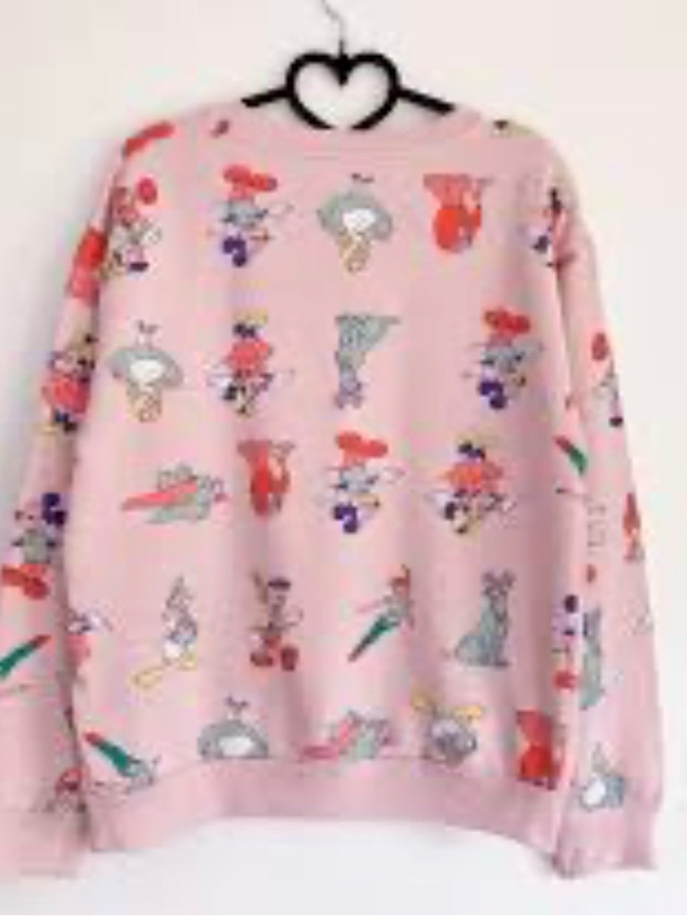 Disney Women’s 100th Anniversary VTG Pink Crewneck Character Sweatshirt 2XL EUC